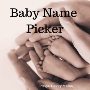 Product Image for the Baby Name Picker Tool. Mom and Dad holding their baby’s feet.
